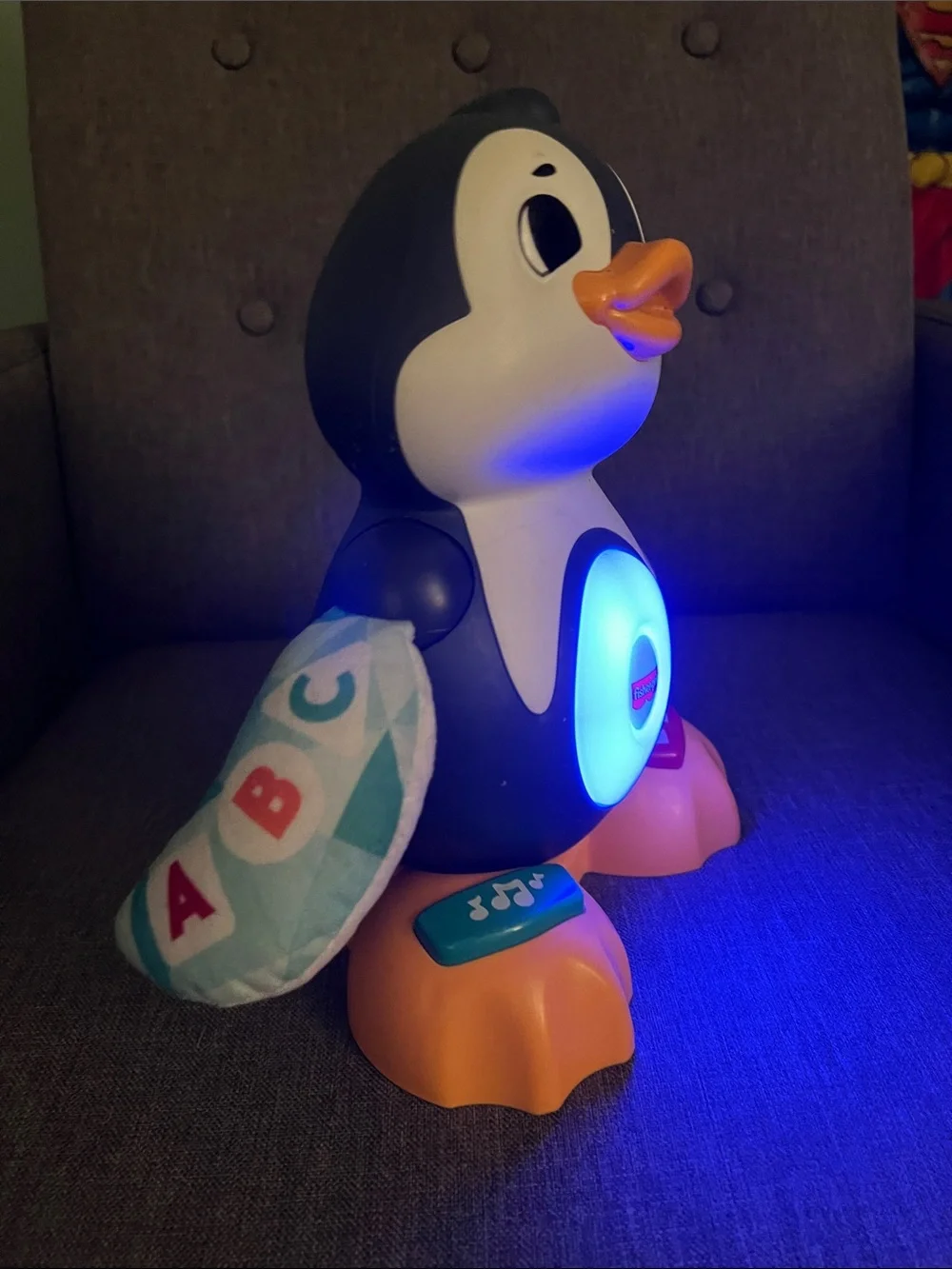 Fisher-Price Blue, White & Orange Light-Up Penguin Learning Toy